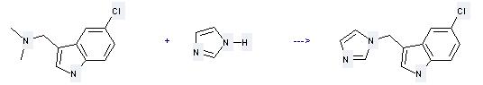 1H-Indole-3-methanamine,5-chloro-N,N-dimethyl- can be used to produce 5-chloro-3-(1H-imidazol-1-ylmethyl)-1H-indole by heating
